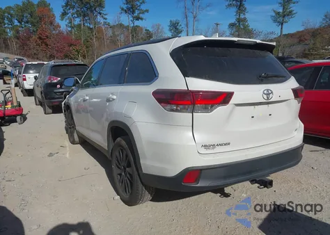 2019 Toyota Highlander Se from USA, damaged, VIN 5TDKZRFH3KS565438